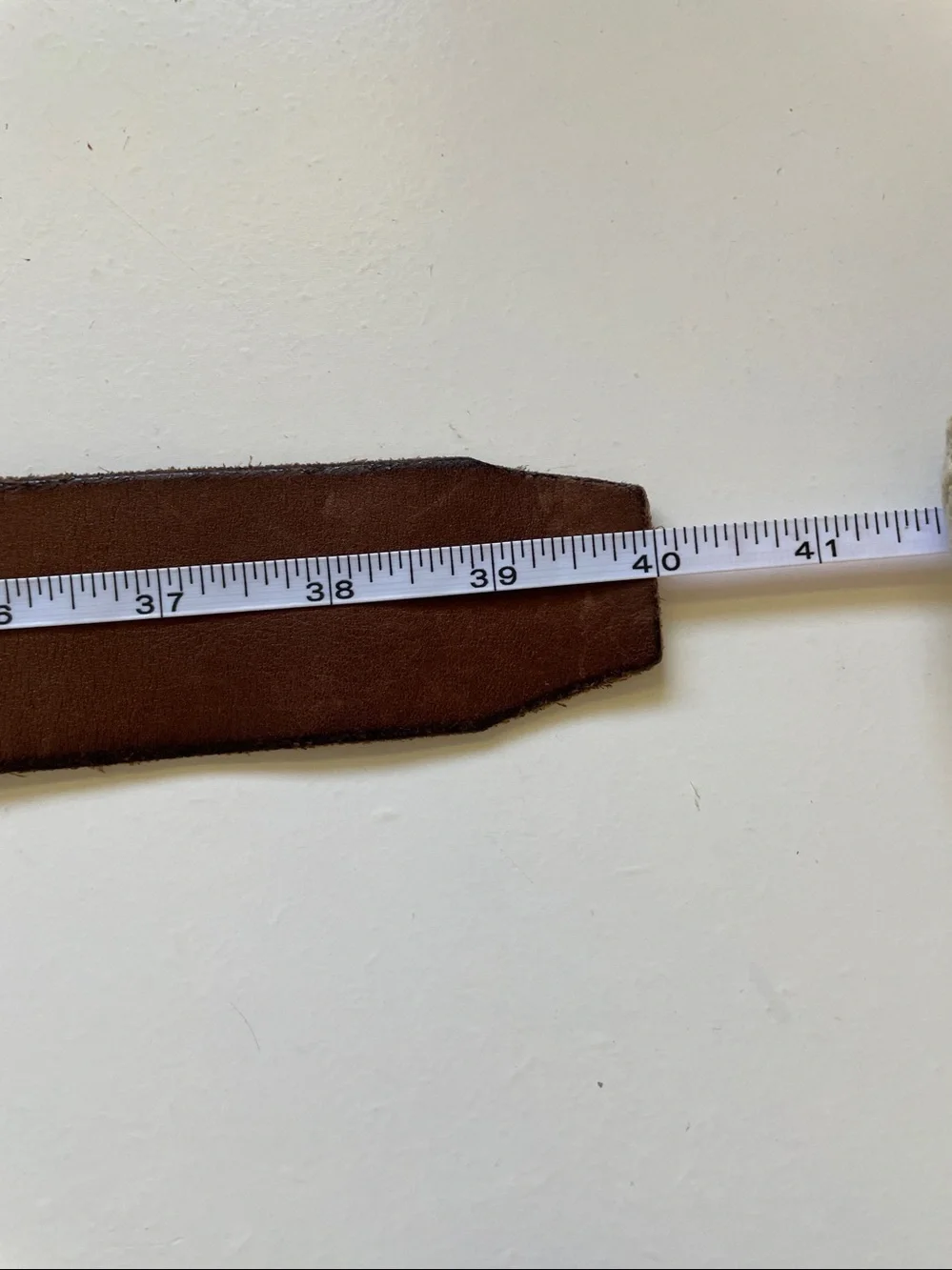 Boho Western Leather Ring Belt Zigzag Stitch Brown Medium Buckle Southwestern